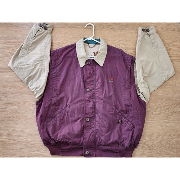 Vtg Ducks Unlimited Jacket Mens Large Hunting Bomber Embroidered Outdoors 80s - Picture 1 of 16
